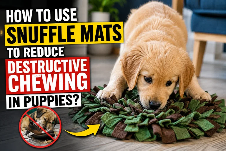 How to use snuffle mats to reduce destructive chewing in puppies?