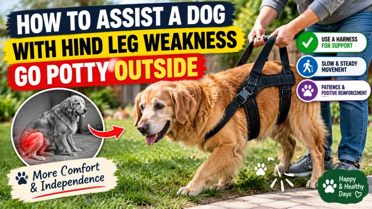 How to Assist a Dog with Hind Leg Weakness Go Potty Outside