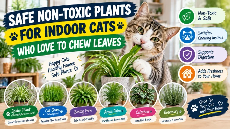 Indoor Cats Who Love to Chew Leaves