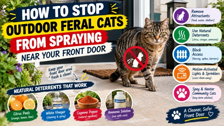 How to Stop Outdoor Feral Cats From Spraying Near Your Front Door