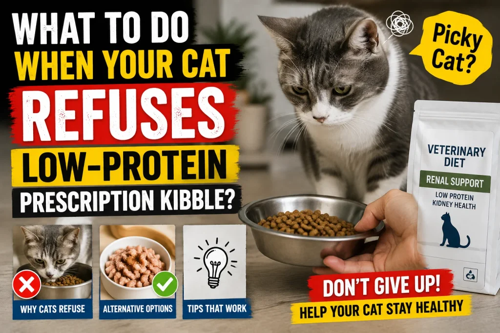 What to Do When Your Cat Refuses Low-Protein Prescription?